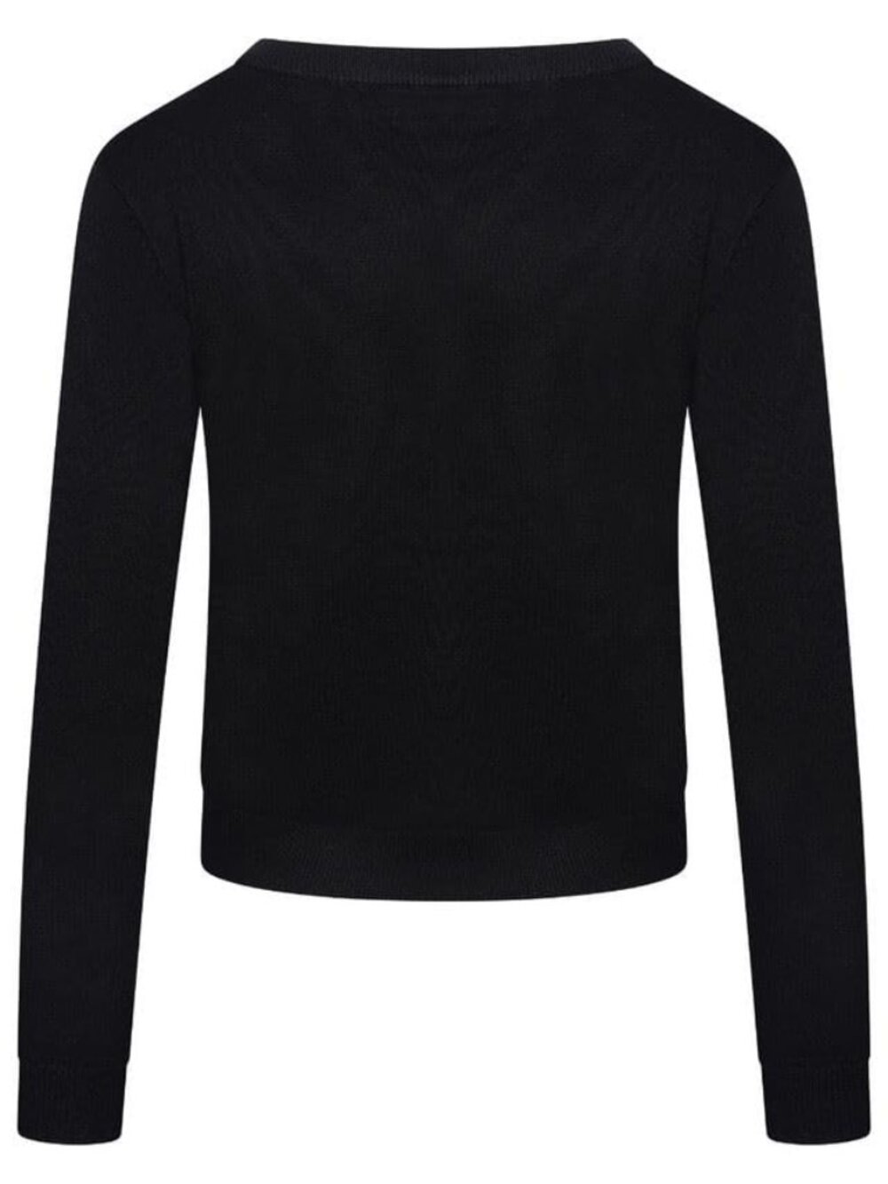Gothic Death Moth Embroidered Knit Cardigan Long Sleeve Round Neck - Picture 3 of 4
